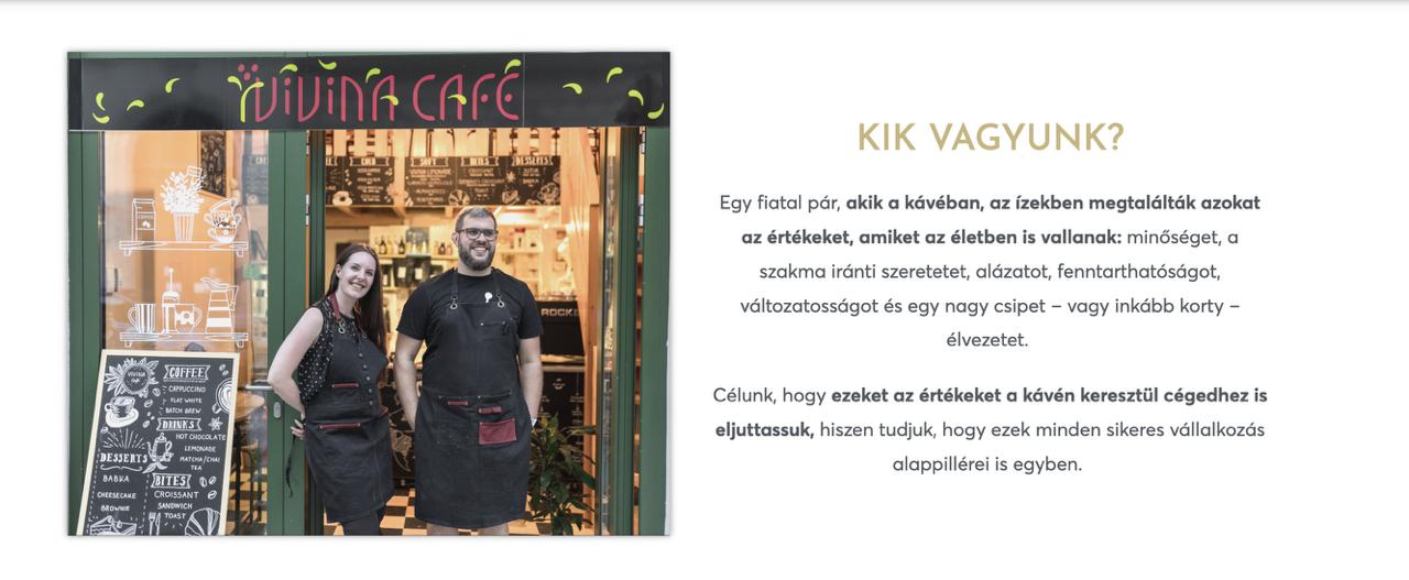 Vivina Café tulajdonosok